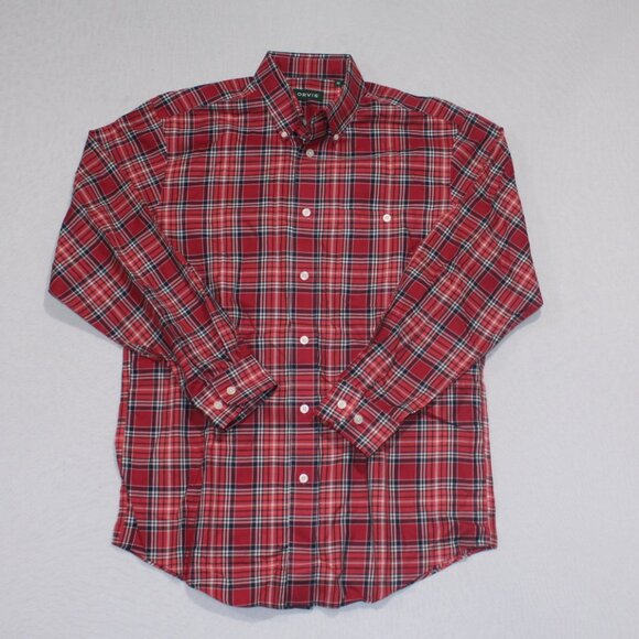 Orvis Other - Orvis Men Red Plaid Casual Button Down Shirt Long Sleeve Size Medium